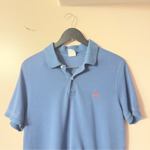 Brooks Brothers Slimfit Poloshirt Blue Mens Size L - Picture 2 of 7